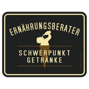 geprägtes Blechschild - Ernährungsberater