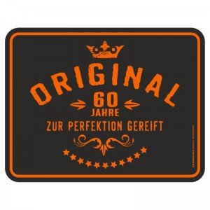 geprägtes Blechschild - gereift 60
