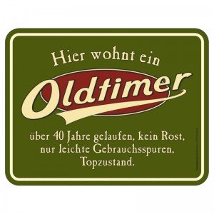 geprägtes Blechschild - Oldtimer 40