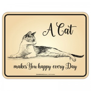 geprägtes Blechschild - Cat every day