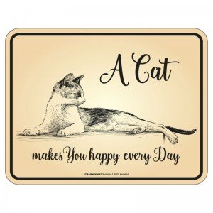 geprägtes Blechschild - Cat every day