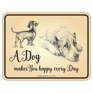 geprägtes Blechschild - Dog every day