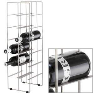 Weinregal PILARE Stahl matt vernickelt