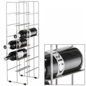 Weinregal PILARE Stahl matt vernickelt