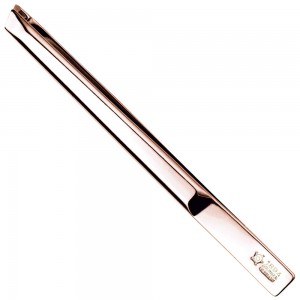 Pfeilring Pinzette, schräg, golden, 8cm lang