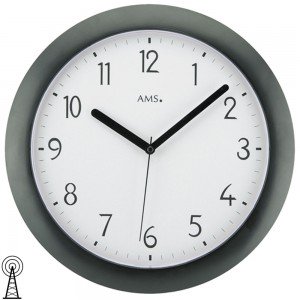 Funkwanduhr analog schwarz rund