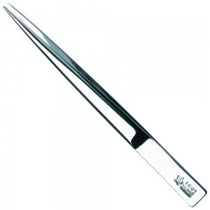 Pfeilring Pinzette, spitz, 8cm lang, vernickelt