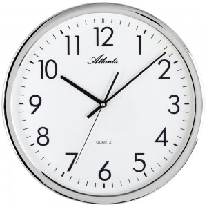 Wanduhr Quarz analog silbern rund leise ohne Ticken 40cm