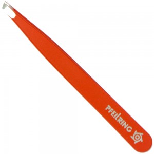 Pfeilring Pinzette schräg rostfrei INOX orange