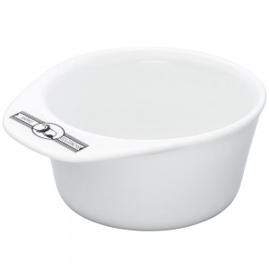 Golddachs Rasiermug weiß rund mit Henkel