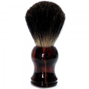 Golddachs Rasierpinsel mit Dachshaar, Kunststoffgriff