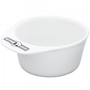 Golddachs Rasiermug weiß rund mit Henkel