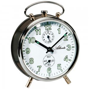 Mechanischer Wecker anthrazit silbern mechanisch rund