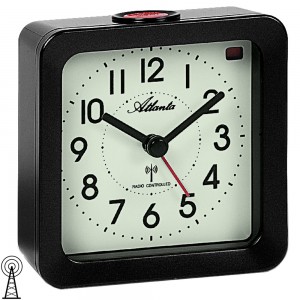 Atlanta Wecker Funk Funkwecker anthrazit eckig mit Licht Snooze