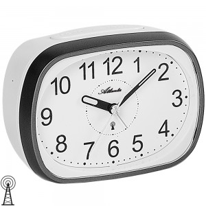 Atlanta Wecker Funk Funkwecker grau weiß mit Licht Snooze