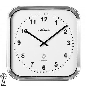 Atlanta Wanduhr Funk analog silbern