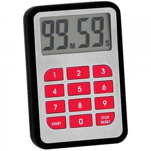 Atlanta Kurzzeitmesser mit Magnet Kurzzeitwecker Küchen Timer schwarz rot