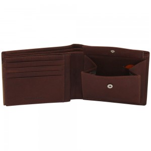 Geldbörse GILMERS Leder cognac braun RFID Schutz