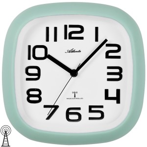 Wanduhr Funk Funkwanduhr analog hellgrün