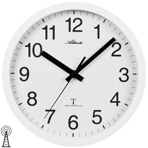 Wanduhr Funk Funkwanduhr analog weiß rund