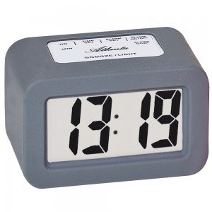 Wecker Quarz digital grau Digitalwecker mit Licht Snooze