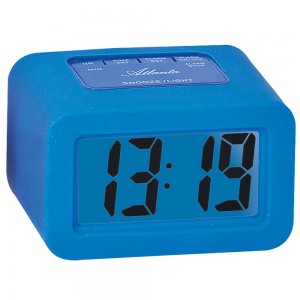 Wecker Quarz digital blau Digitalwecker mit Licht Snooze
