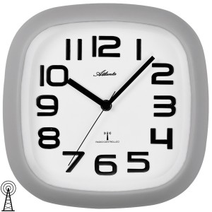Wanduhr Funk Funkwanduhr analog grau