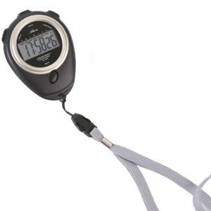 Stoppuhr digital schwarz Uhr Timer Weckfunktion Zwischenzeit Lap