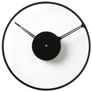 Wanduhr Quarz analog schwarz