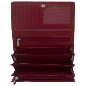 Geldbörse MANDALA Nappa Leder rot RFID Schutz