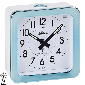 Wecker Funk Funkwecker türkis mit Licht Snooze