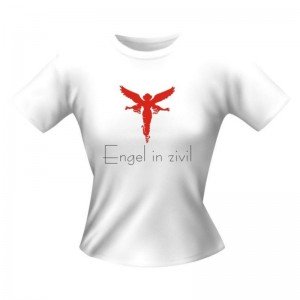 Fun Lady T-Shirt Engel in Zivil