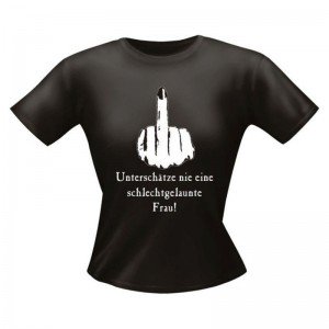 Fun Lady T-Shirt schlecht gelaunte Frau