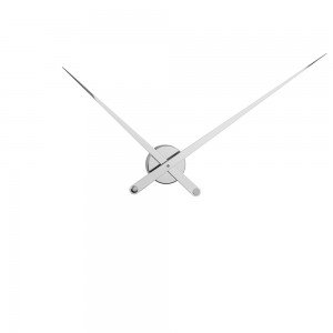 Wanduhr Quarz analog silbern