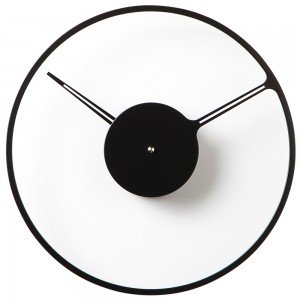 Wanduhr Quarz analog schwarz