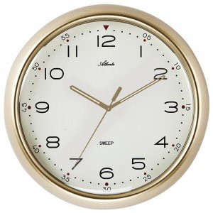 Wanduhr Quarz analog golden leise ohne Ticken