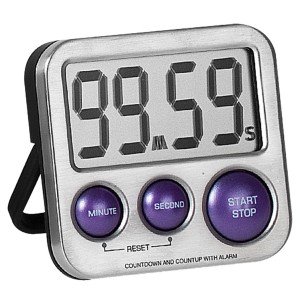 Kurzzeitmesser digital Metall mit Magnet Küchen Timer