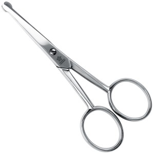 Pfeilring Herrenschere Bartschere 10cm vernickelt abgerundete Spitze