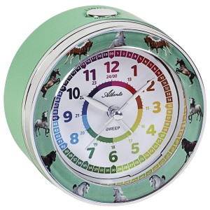 Wecker für Kinder Quarz analog Kinderwecker Pferd Pferdewecker