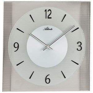 Atlanta Wanduhr Quarz analog Metall mit Glas
