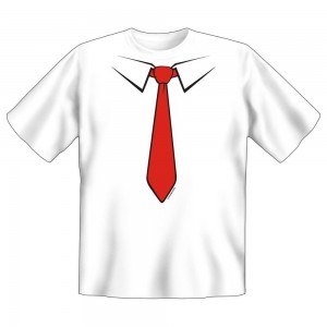 Fun T-Shirt Krawatte rot