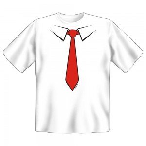 Fun T-Shirt Krawatte rot