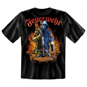 Fun T-Shirt Feuerwehr Real Heroes