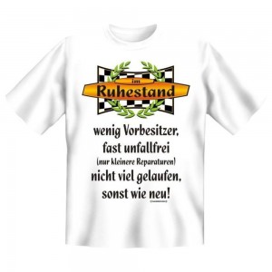 Fun T-Shirt Ruhestand wenig Vorbesitzer