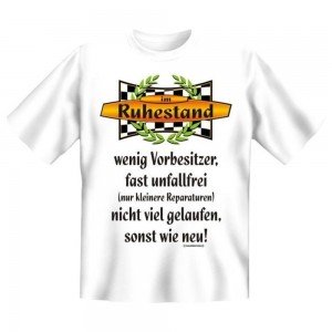 Fun T-Shirt Ruhestand wenig Vorbesitzer
