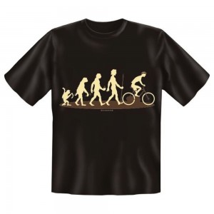 Fun T-Shirt Evolution zum Radfahrer