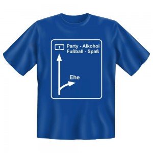 Fun T-Shirt Autobahnschild Abzweigung Ehe