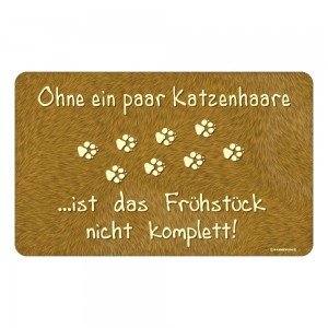 Frühstücksbrettchen Brett Brotzeit - Ohne ein paar Katzenhaare
