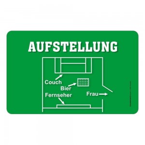 Frühstücksbrettchen Brett - Aufstellung Fussball