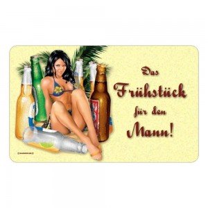 Frühstücksbrettchen Brotzeitbrettchen - Das Frühstück für den Mann